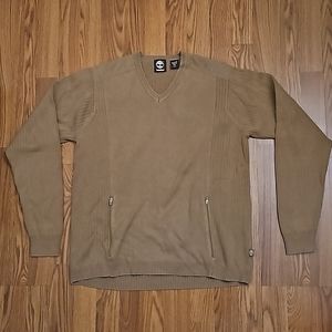 Timberland V-Neck Ribbed Cotton Sweater Men's/ M